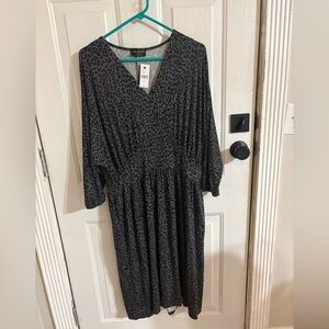 NWT Lane Bryant Charcoal Animal Print Dress